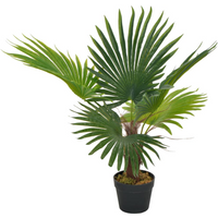 vidaXL Artificial Plant Palm with Pot Green 70 cm
