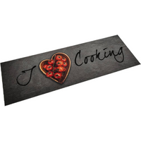 vidaXL Kitchen Rug Washable Cooking Text 60x180 cm Velvet