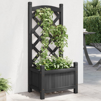 Planter with Trellis Solid Wood Fir