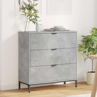 vidaXL Sideboard Concrete grey 79.5 x 33 x 82 cm Engineered wood
