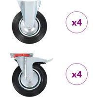 vidaXL 8 pcs Casters 200 mm