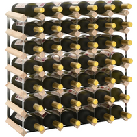 vidaXL Wine Rack for 42 Bottles Solid Pinewood