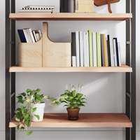 vidaXL Wall Shelf 80x50x(2-4) cm Untreated Solid Wood Oak