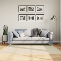 vidaXL Rug HUARTE Short Pile Soft and Washable Cream 160x160 cm