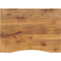 vidaXL Desk Top with Curve 100x80x2.5 cm Solid Wood Rough Mango