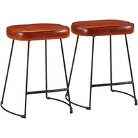 vidaXL Bar Stools 2 pcs Dark Brown 40x29.5x53 cm