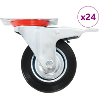 vidaXL 24 pcs Swivel Casters 100 mm
