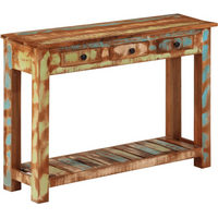 vidaXL Console Table 110x30x76 cm Solid Wood Reclaimed