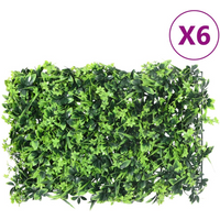 vidaXL Artificial Leaf Fence 6 pcs Green 40x60 cm