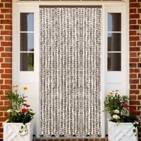 vidaXL Fly Curtain Taupe and White 56x200 cm Chenille