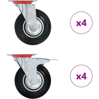 vidaXL 8 pcs Swivel Casters 125 mm