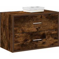 vidaXL Cabinet with 2 Drawers Smoked Oak 60x31x40 cm Engineered Wood