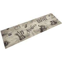 vidaXL Kitchen Rug Washable Coffee Grey 45x150 cm Velvet