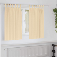 vidaXL Blackout Curtains with Rings 2 pcs Cream 140 x 140 cm Polyester