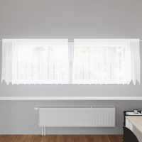 vidaXL Curtains with Curtains White 300 x 80 cm Polyester