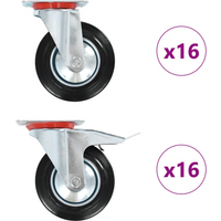vidaXL 32 pcs Swivel Casters 160 mm