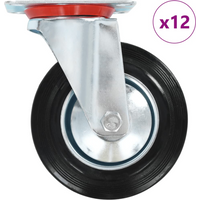 vidaXL 12 pcs Swivel Casters 160 mm
