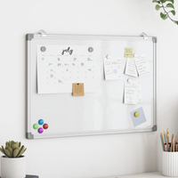 vidaXL Magnetic Whiteboard 80x60x1.7 cm Aluminium