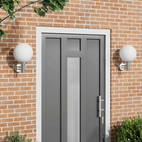 vidaXL Outdoor Wall Lights 2 pcs Silver 28 x 25 x 38 cm