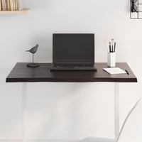 vidaXL Table Top Dark Brown 80x60x2 cm Treated Solid Wood Oak Live Edge