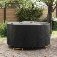 vidaXL Outdoor Furniture Cover Black 182 x 182 x 85 cm 600D fabric