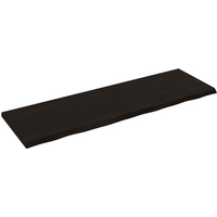 vidaXL Wall Shelf Dark Brown 160x50x(2-4) cm Treated Solid Wood Oak