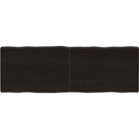 vidaXL Table Top Dark Brown 140x50x(2-4) cm Treated Solid Wood Live Edge