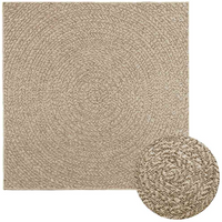 vidaXL Rug ZIZUR Beige 120x120 cm Jute Look Indoor and Outdoor