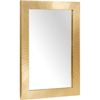 vidaXL Bathroom Mirror Wall-mounted Black and Gold 50 x 2.5 x 70 cm