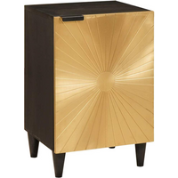 vidaXL Bathroom Cabinet with Shelf Black and Gold 38 x 33 x 58 cm