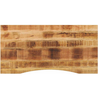 vidaXL Desk Top with Curve 140x50x2.5 cm Solid Wood Rough Mango