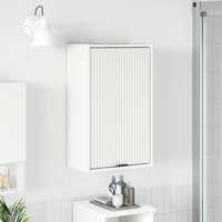 vidaXL Bathroom Cabinet Wall-mounted with Door White 39 x 23.5 x 65 cm