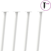 vidaXL Console Table Legs 4 pcs White 72 cm Steel
