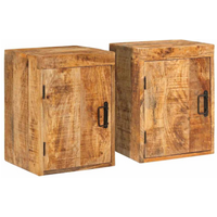 vidaXL Bedside Table 2 pcs Brown 35 x 33 x 48 cm Solid Mango Wood