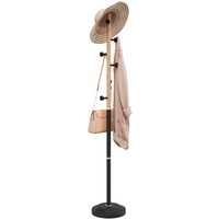 vidaXL Coat Stand Black 177 cm Powder-coated Iron