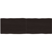 vidaXL Table Top Dark Brown 160x50x(2-6) cm Treated Solid Wood Live Edge