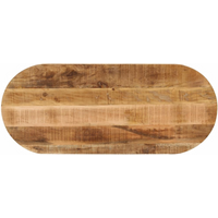 vidaXL Table Top 140x50x3.8 cm Oval Solid Wood Rough Mango