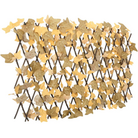 vidaXL Artificial Maple Leaf Trellis Expandable Orange 180x60 cm