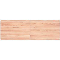 vidaXL Table Top Light Brown 120x40x(2-4)cm Treated Solid Wood Live Edge