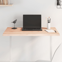 vidaXL Table Top 80x60x2 cm Untreated Solid Wood Oak Live Edge