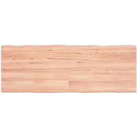 vidaXL Table Top Light Brown 140x50x(2-4)cm Treated Solid Wood Live Edge