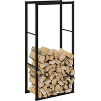 vidaXL Firewood Rack Black 55x30x116 cm Steel