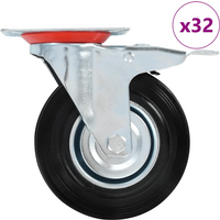 vidaXL 32 pcs Swivel Casters 125 mm