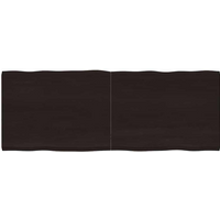 vidaXL Table Top Dark Brown 160x60x(2-4) cm Treated Solid Wood Live Edge
