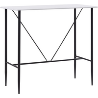 vidaXL Bar Table White 120x60x110 cm MDF