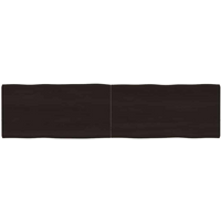 vidaXL Table Top Dark Brown 160x40x(2-4) cm Treated Solid Wood Live Edge