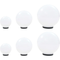 vidaXL 6 Piece LED Bowl Lamp Set Spherical 20/30/40 cm PMMA