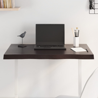 vidaXL Table Top Dark Brown 80x50x(2-4) cm Treated Solid Wood Live Edge