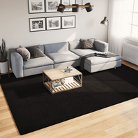 vidaXL Rug HUARTE Short Pile Soft and Washable Black 240x340 cm