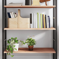 vidaXL Wall Shelf 100x50x2 cm Untreated Solid Wood Oak